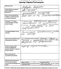 Лариса Плотницкая. Отзыв о тренинге